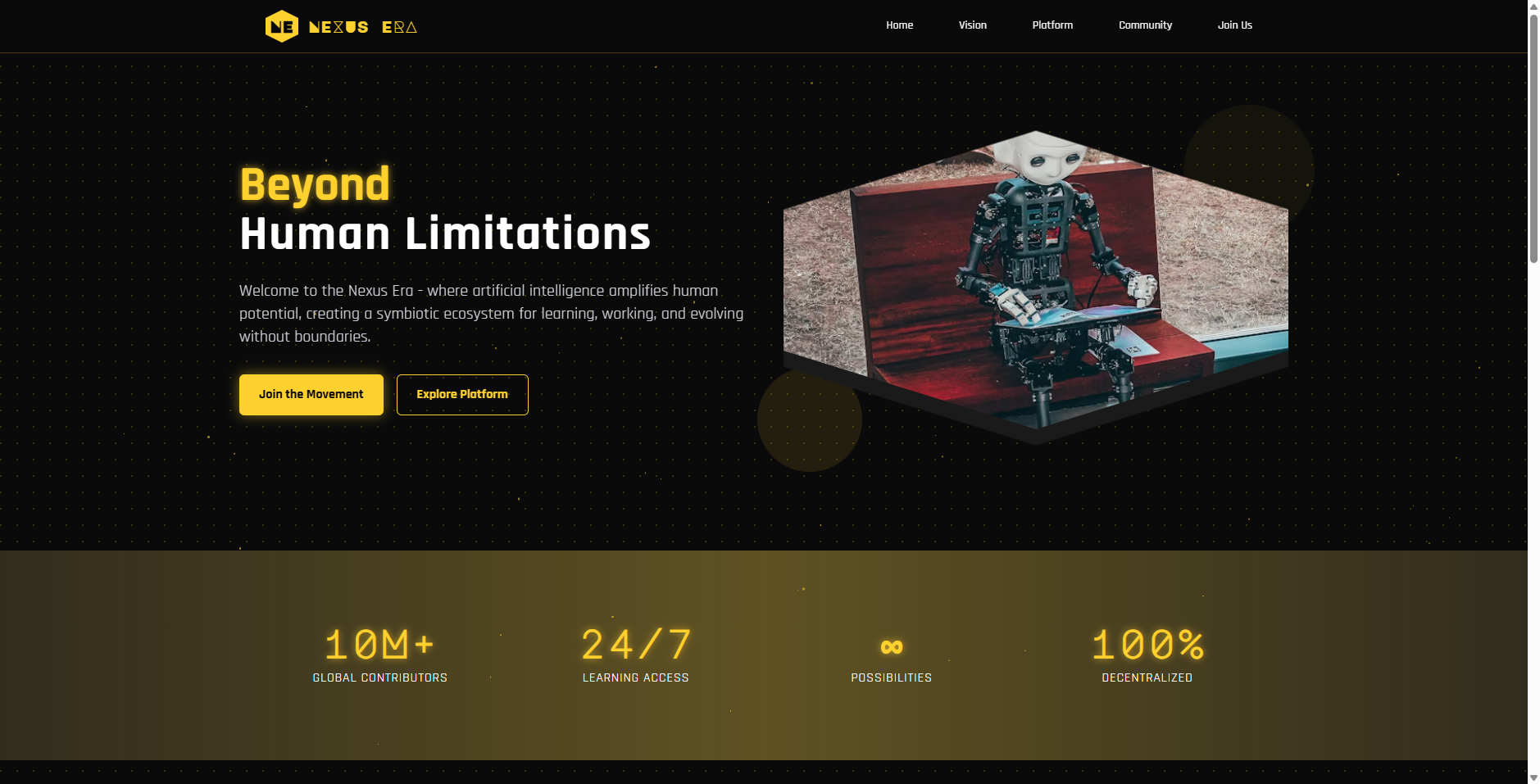 how to make Nexus Era landing page